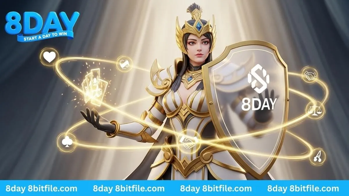 Nhân vật game đại diện cho 5 giá trị vàng của 8DAY: Minh bạch, An toàn, Công bằng, Trách nhiệm và Khách hàng là trọng tâm.