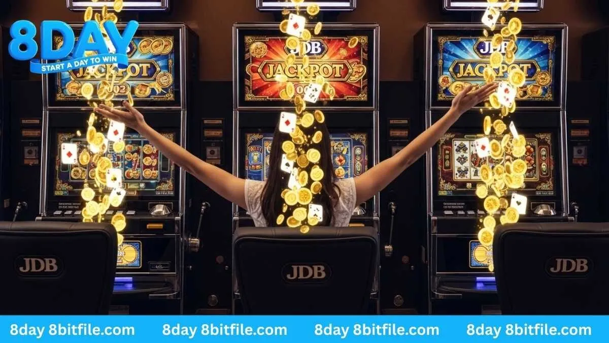 Người chơi nữ trúng Jackpot game slot JDB tại 8DAY với trải nghiệm như casino thật